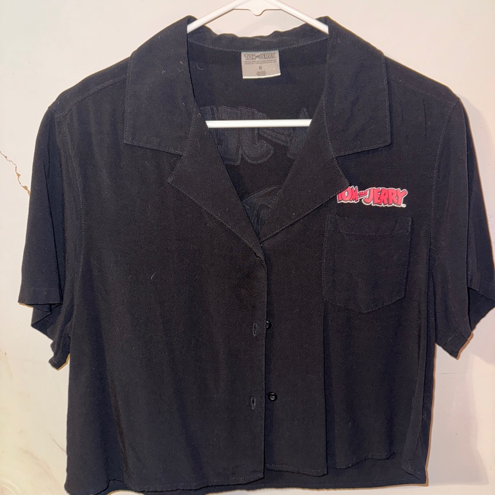 Black Tom and Jerry Button-Up